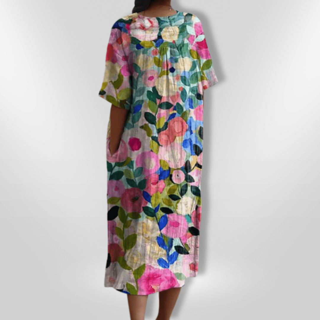 Naisten Väljä Kukallinen Kesämekko 100% Puuvilla - EmiyoSuomi - Kesäasut - Naiset