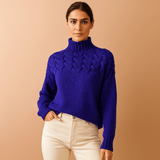 Neulepusero - Korkea kaulus - Pehmeä ja lämmin mukavuus - EmiyoSuomi - Neulepusero Nainen