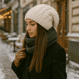 Paksu neulepipo naisille - EmiyoSuomi - Lämpimät pipot