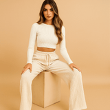 Pehmeät korkeavyötäröiset vapaa - ajan housut - Mukavuus ja tyyli - EmiyoSuomi - Farkut Naisten