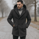 Pitkä huppu trench coat miehille - tyylikäs - vettä hylkivä - mukava - EmiyoSuomi - Takit - Miehet