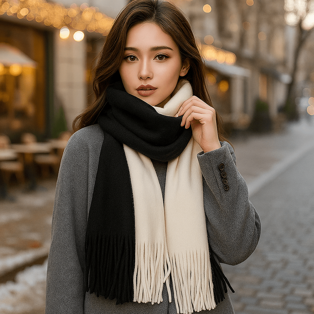 Pitkä ja Tyylikäs Kasmirhuivi – Pehmeys ja Tyyli Talvella - EmiyoSuomi - Huivit