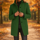 Pitkähihainen rento takki - pystykaulus - mukavuutta ja tyyliä - EmiyoSuomi - Takki Nainen