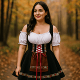 Plus Size Baijerilainen Halloween Mekko - Puffi Hihat - Mini - EmiyoSuomi - Halloween