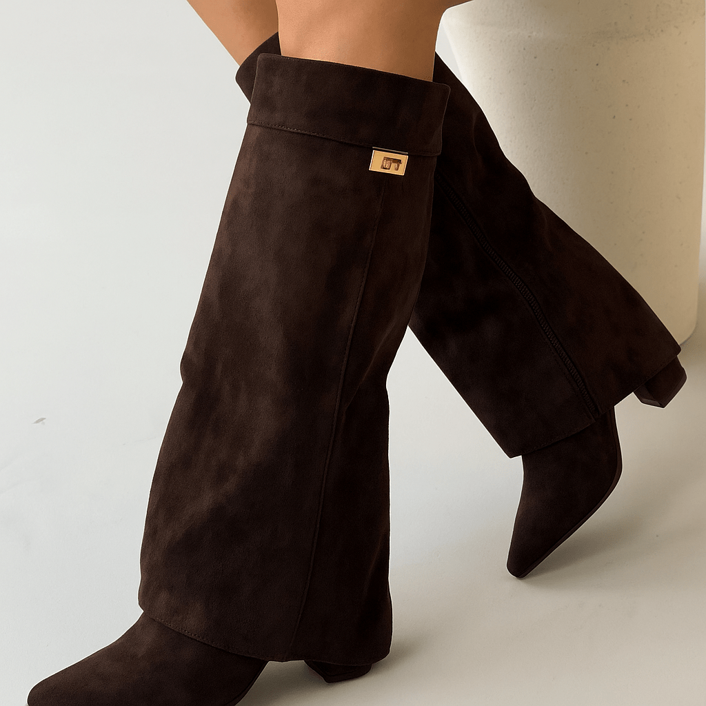 Polvenkorkuiset Saappaat – Tyylikkäät & Monikäyttöiset - EmiyoSuomi - Pitkät saappaat