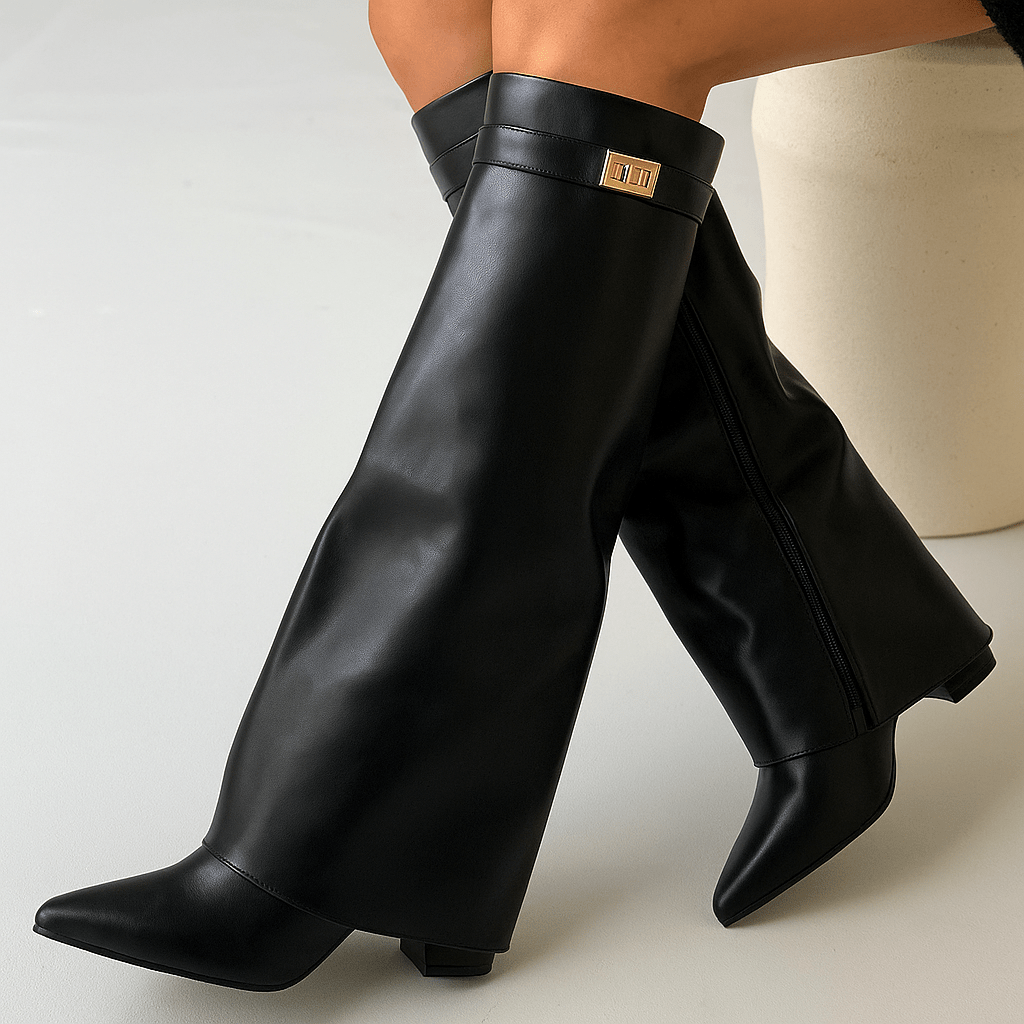 Polvenkorkuiset Saappaat – Tyylikkäät & Monikäyttöiset - EmiyoSuomi - Pitkät saappaat