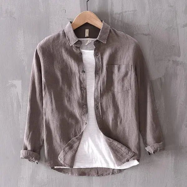 Ralf Pitkähihainen Paita Nappikauluksella - EmiyoSuomi - Miesten T - paidat