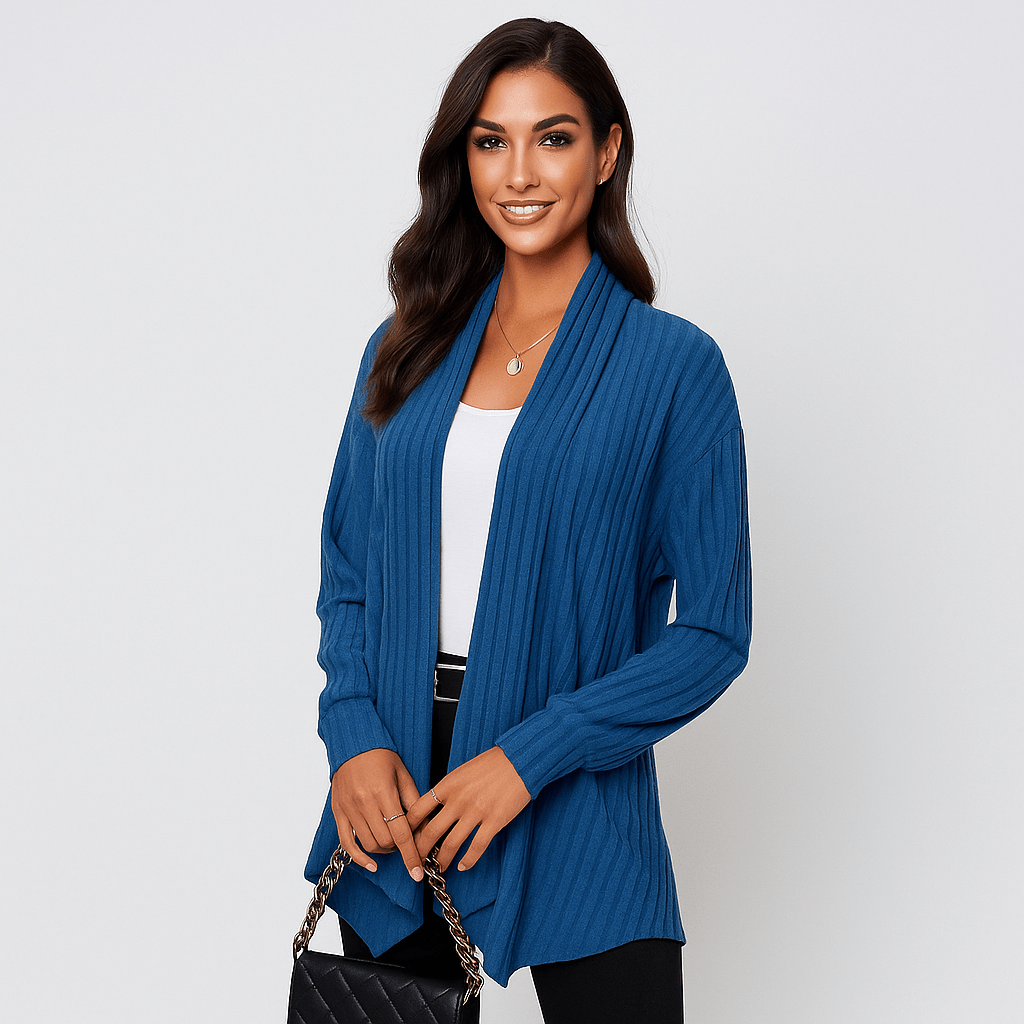 Rentouttava neulecardigan - avoin malli - hengittävä ja mukava - EmiyoSuomi - Neuleet