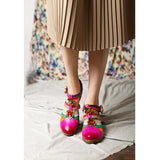 Retro värikkäät nahkasandaalit - EmiyoSuomi - kengät