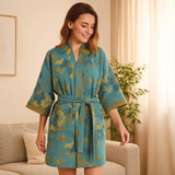 Rosewood Charm – Ylellinen Puuvillainen Kylpytakki Ajattomalla Eleganssilla - EmiyoSuomi - Kylpytakit