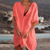 Ruby - Puuvilla-pellavahame - Rentomallinen malli-Mekot-EmiyoSuomi