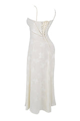 Maximekko kermavärinen pitsiselällä - vintage tyyli-Mekot-EmiyoSuomi