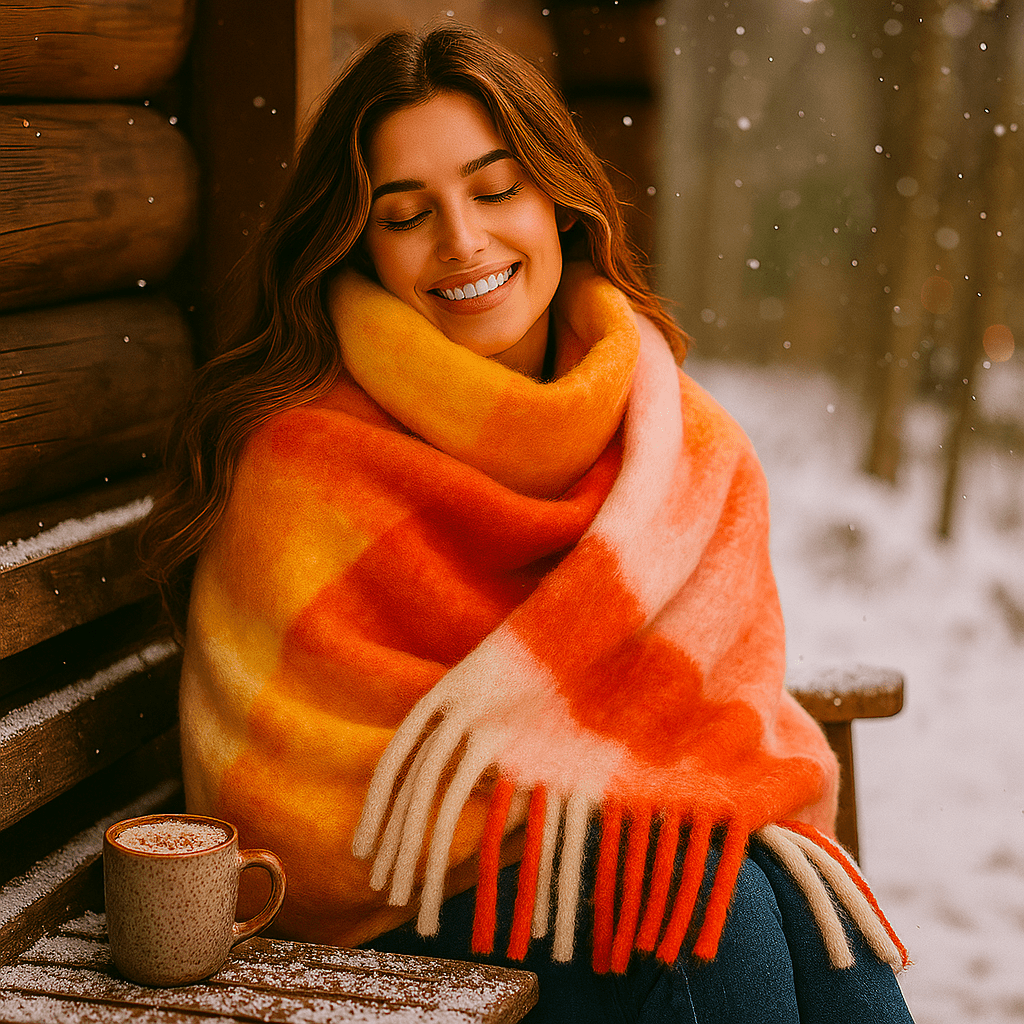 Scarvello – Paksu ja Värikäs Villahuivi - EmiyoSuomi - Huivit