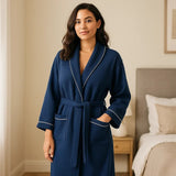 SereniLuxe – Waffle - kangasta valmistettu huppu ylellisellä mukavuudella - EmiyoSuomi - Kylpytakit