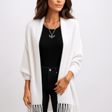 Stilla Cardigan Frilloilla - Pehmeä Mukavuus - Uniikki Design - EmiyoSuomi - Neuleet