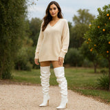 Stilla Lakkinahka Yli - polven Saappaat - Elegantti Mukavuus - Katrinette - EmiyoSuomi - Saappaat Nainen