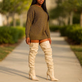 Stilla Lakkinahka Yli - polven Saappaat - Elegantti Mukavuus - Katrinette - EmiyoSuomi - Saappaat Nainen