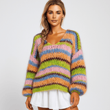 Stilla - Monivärinen Cozy Cardigan - Pehmeä Tyyli & Mukavuus - EmiyoSuomi - Neuleet