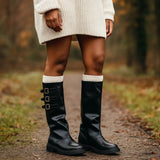 Stilla Mustat Saappaat - Kestävä Pohja - Mukavuus ja Kestävyys - EmiyoSuomi - Saappaat Nainen