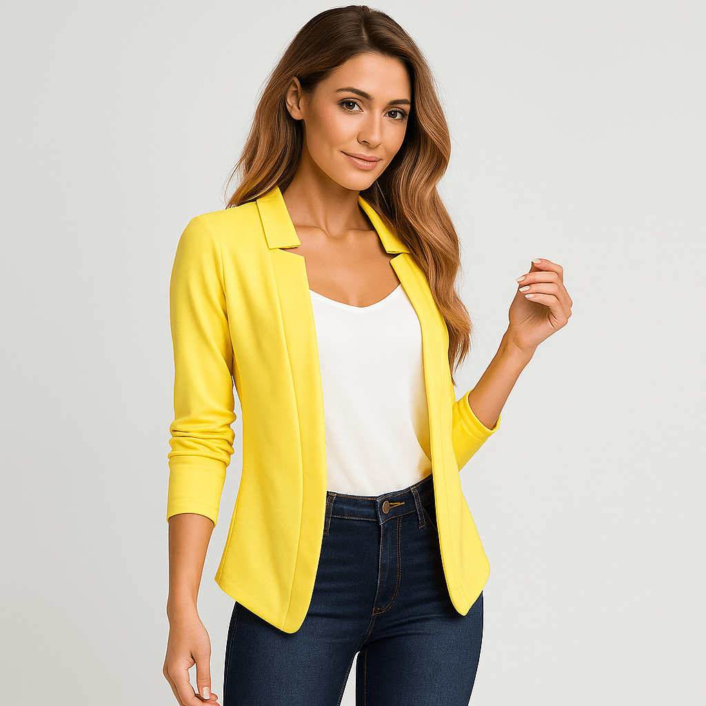 Stilla Pieni Naisten Blazer - Elegantti Neuletakki - Mukava Design - EmiyoSuomi - Neuleet