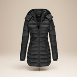 Stilla - Pitkä Takki Pehmeällä Vuorella ja Huoodilla - Trendikäs Mukavuus - EmiyoSuomi - Takki Nainen