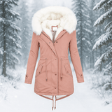 Stilla Tyylikäs Talvitakki - Huppu - Napit - Lämmin & Tyylikäs - EmiyoSuomi - Takki Nainen