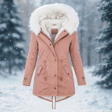 Stilla Tyylikäs Talvitakki - Huppu - Napitusyksityiskohta - Lämmin & Tyylikäs - EmiyoSuomi - Takki Nainen