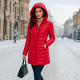 Stilla Untuvatakki - Ultrakevyt Naisille Siirtymäkauden Takki Huoodilla - EmiyoSuomi - Takki Nainen