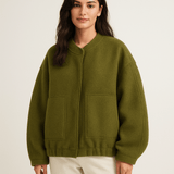 Sylvi - Yliulottuva bomber - takki - Napit - Mukava & Tyylikäs - EmiyoSuomi - Bomberjacket - Nainen