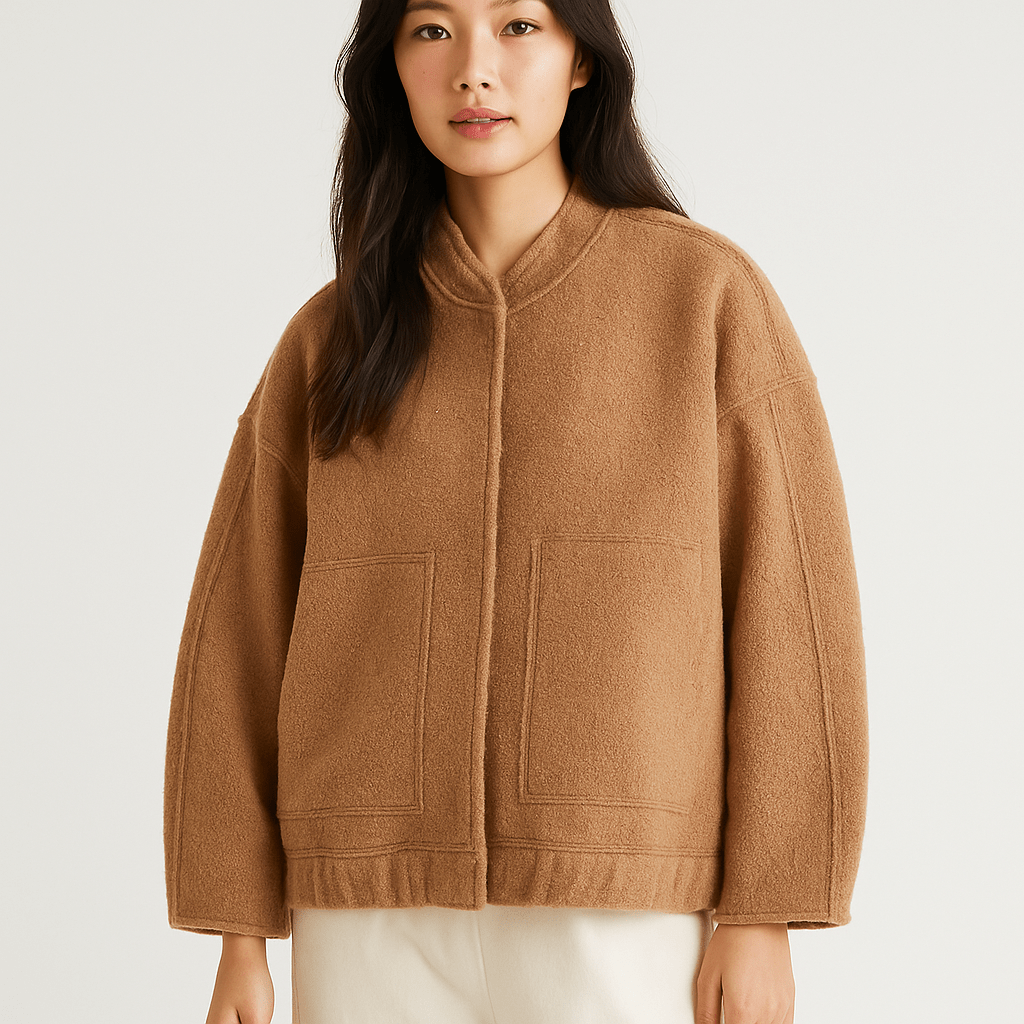 Sylvi - Yliulottuva bomber - takki - Napit - Mukava & Tyylikäs - EmiyoSuomi - Bomberjacket - Nainen