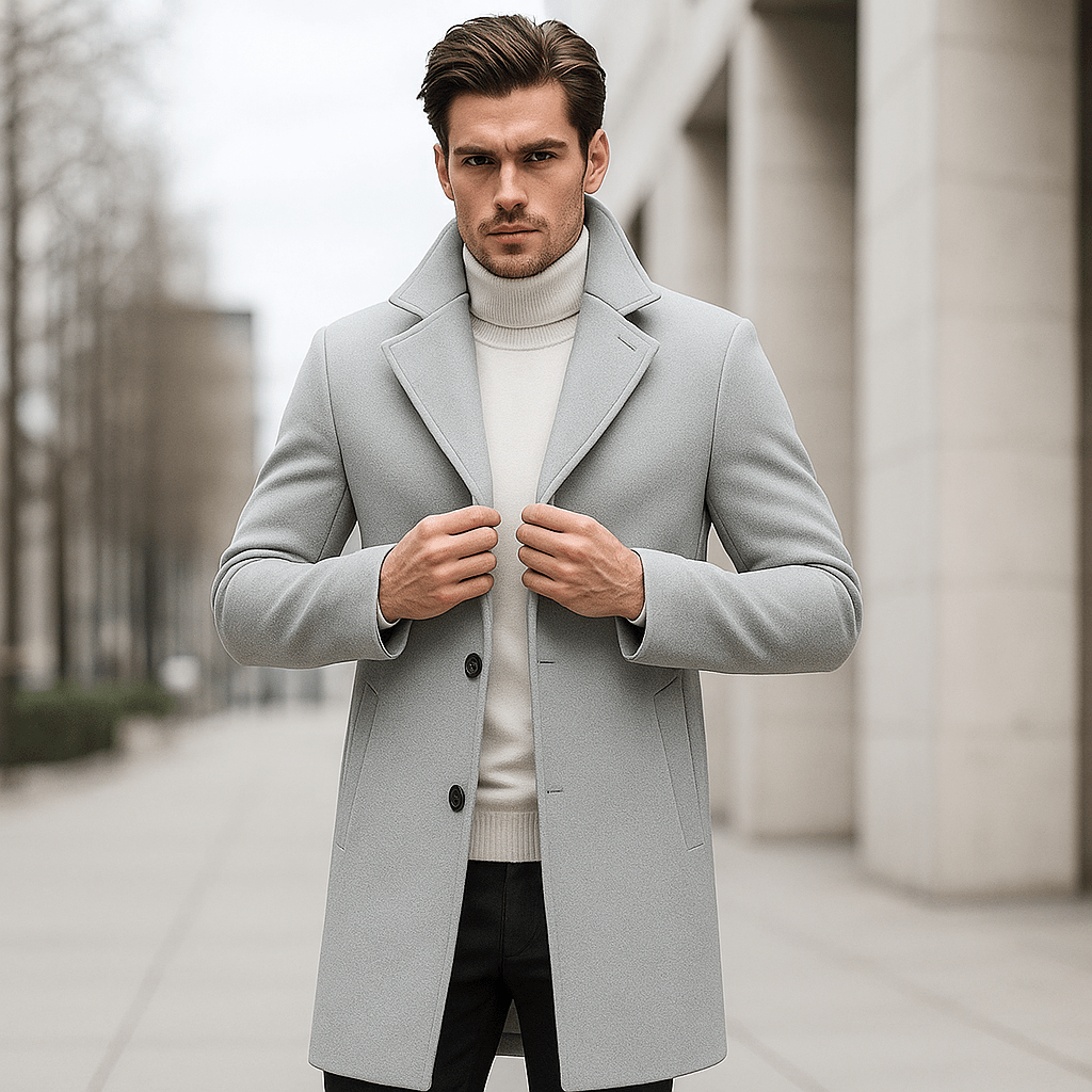 Terrence - Lämmin Villakangastakki Miehille - Mukavuus ja Tyylitietoisuus - EmiyoSuomi - Takit - Miehet