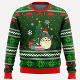 Jouluneule unisex neon hirvi lumihiutale graafinen kuvio