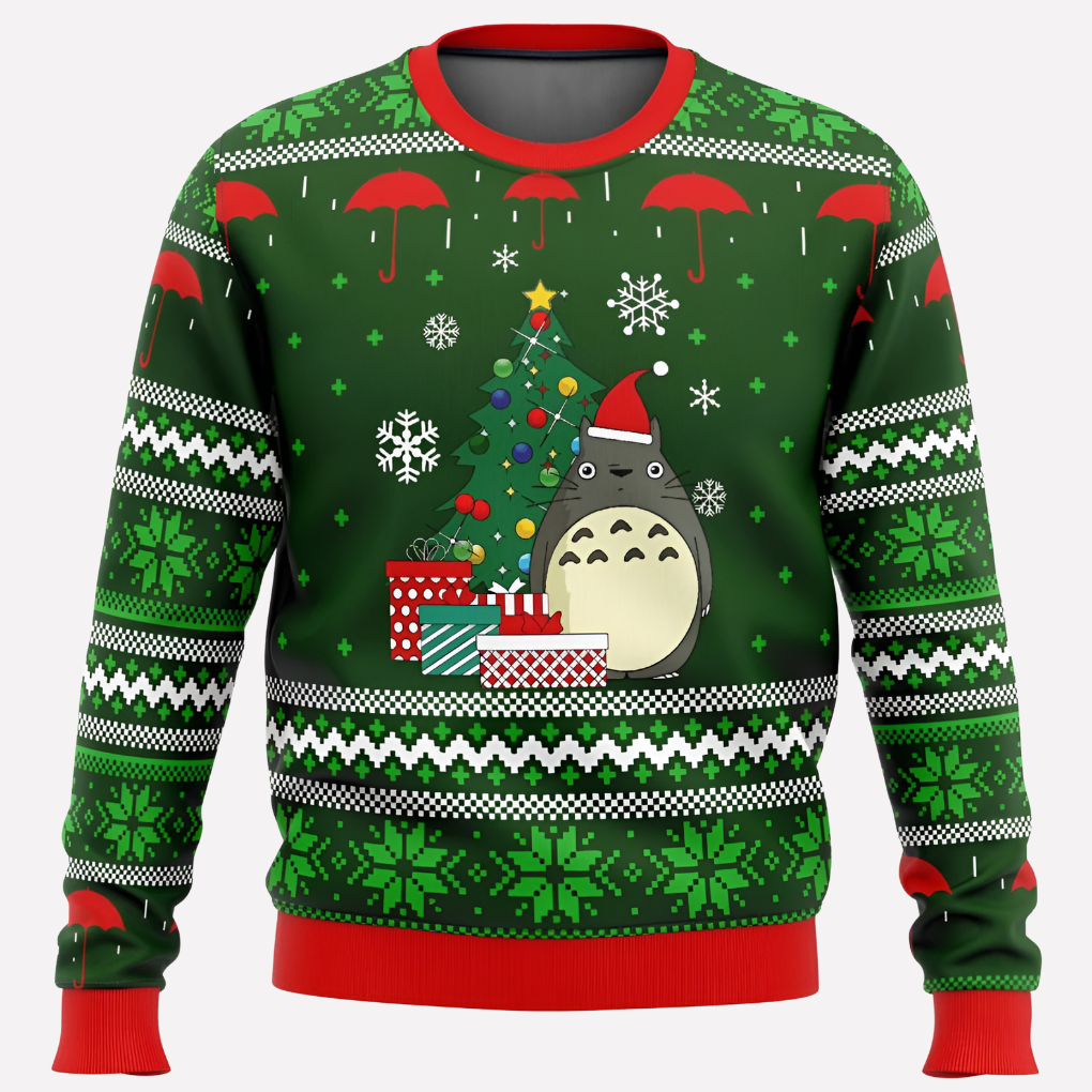 Jouluneule unisex neon hirvi lumihiutale graafinen kuvio