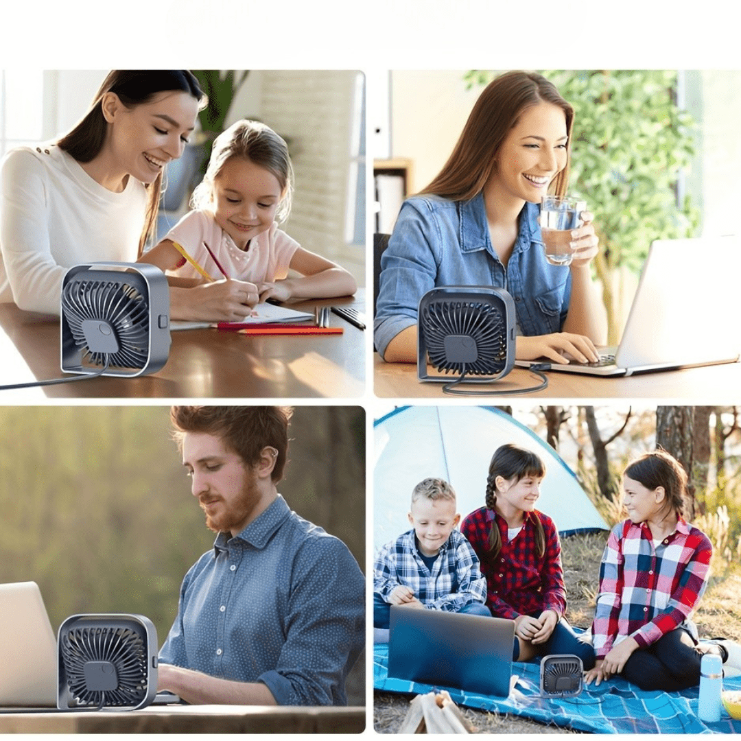 USB - virralla toimiva hiljainen pöytätuulettimen - EmiyoSuomi - jäähdytys