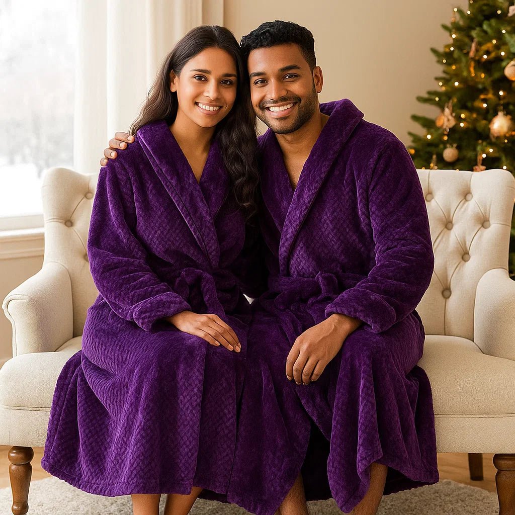 Velura Luxe – Tyylikäs Fleece - kylpytakki Huipputason Mukavuudella - EmiyoSuomi - Kylpytakit