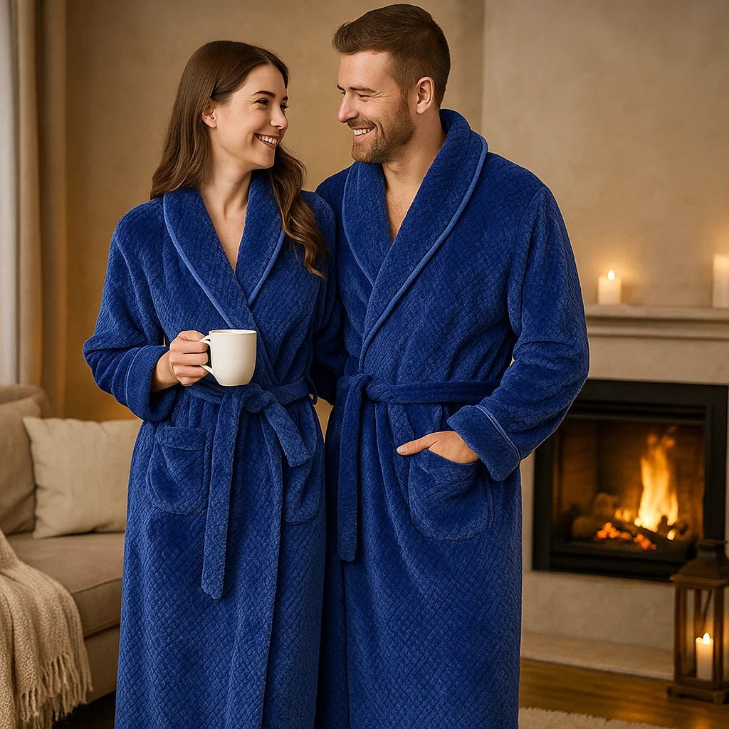 Velura Luxe – Tyylikäs Fleece - kylpytakki Huipputason Mukavuudella - EmiyoSuomi - Kylpytakit