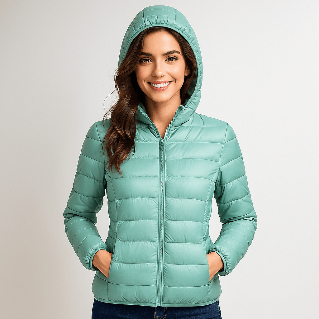 Vesi - ja tuulenpitävä takki - Eristeenä valkoiset hanhenhöyhenet - EmiyoSuomi - Naisten liivi