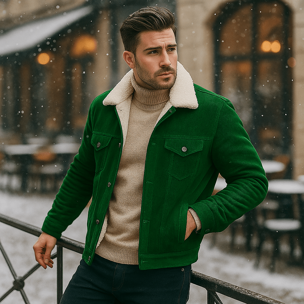 Vibe - Vahva ja Tyylikäs Cordtakki Miehille - Mukavuus & Kestävyys - EmiyoSuomi - Takit - Miehet