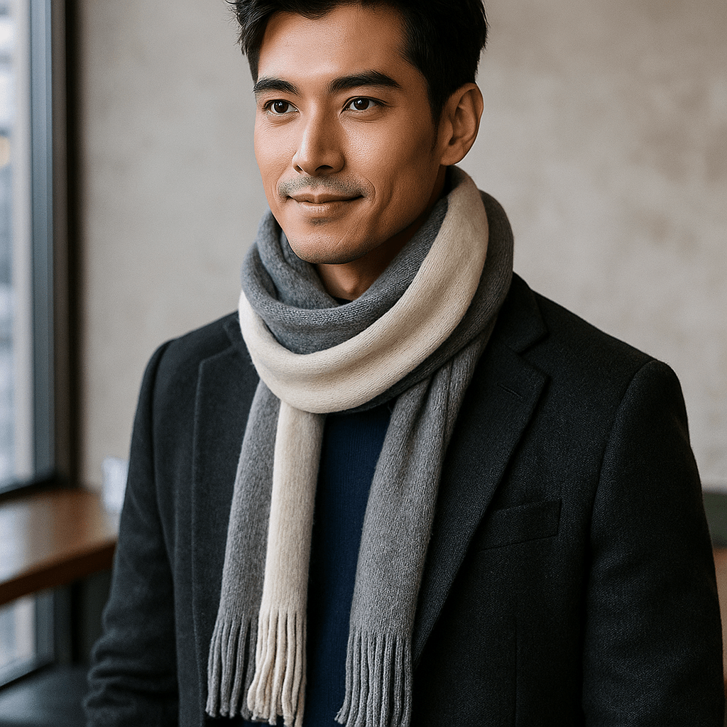 Villane Raidallinen Huivi – Pitkä, Lämmin ja Tyylikäs - EmiyoSuomi - Huivit