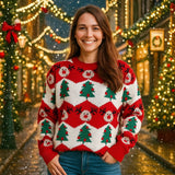 Vivano – Naisten Joulupaita – Poro – Kuusi – Joulu - EmiyoSuomi - Joulupuserot