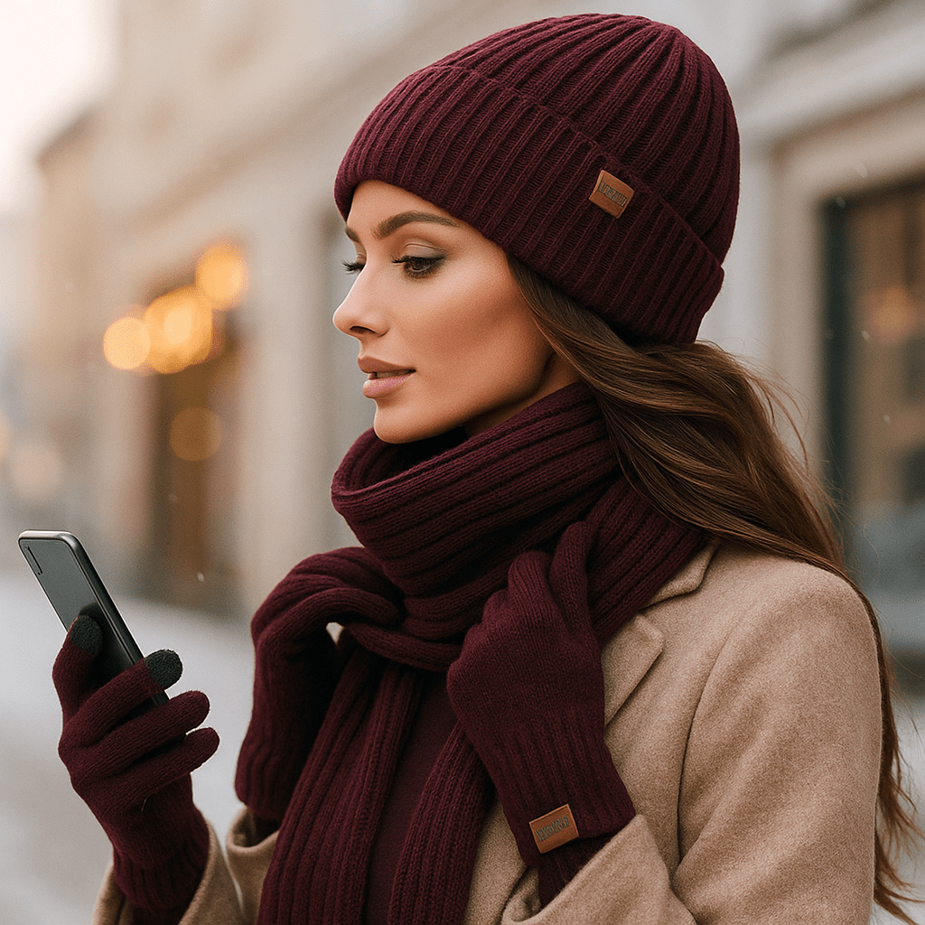 Yhdistelmäpipo, huivi ja hanskat – Tyylikäs lämpömukavuus - EmiyoSuomi - Huivit