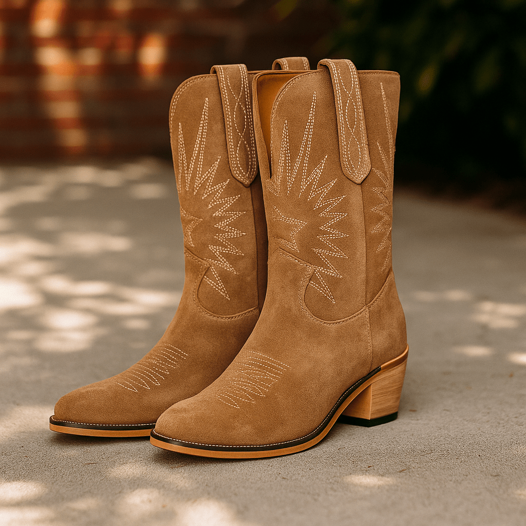 Yna - Vintage brodeeratut saappaat - Uniikki tyyli ja mukavuus - EmiyoSuomi - Saappaat Nainen