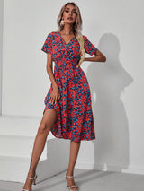 Euni | Rento kukkakuvioinen mekko-Clothing-EmiyoSuomi