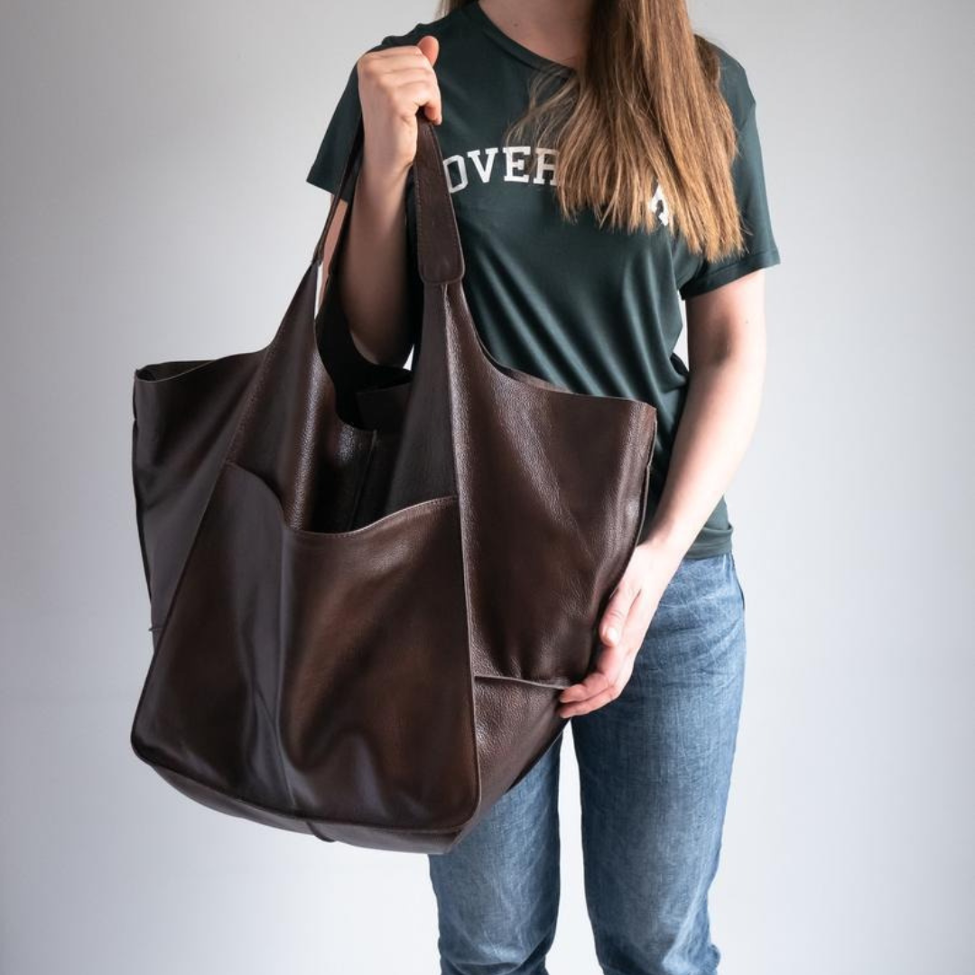 Beverly | Ylisuuri viikonloppunahkainen käsilaukku-EmiyoSuomi