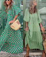 Mila | Vihreä pitkä mekko-Clothing-EmiyoSuomi