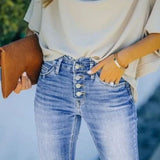 Essi | Korkea Vyötärö Leveät Farkut-EmiyoSuomi