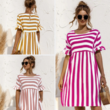 Emilia | Raidallinen Kesämekko-Mekot-EmiyoSuomi