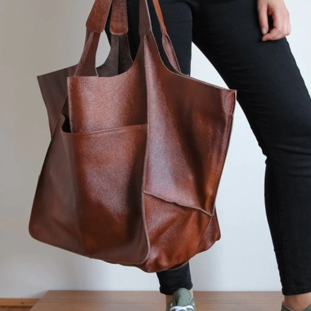 Beverly | Ylisuuri viikonloppunahkainen käsilaukku-EmiyoSuomi