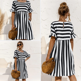 Emilia | Raidallinen Kesämekko-Mekot-EmiyoSuomi