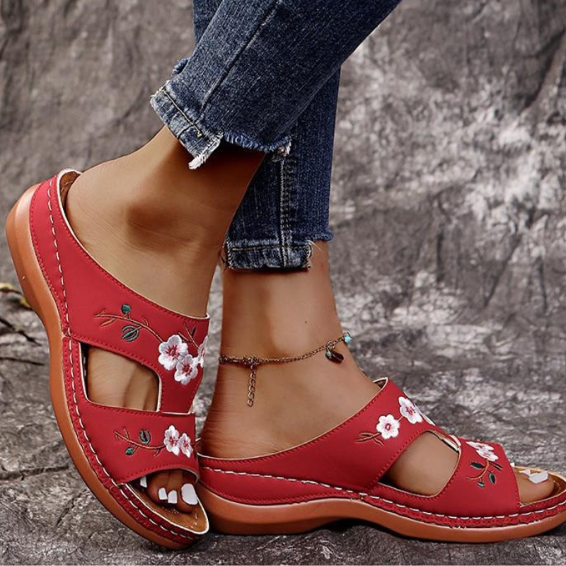 Rosalinda | Ortopediset ja tyylikkäät kukalliset tossut-Shoes-EmiyoSuomi